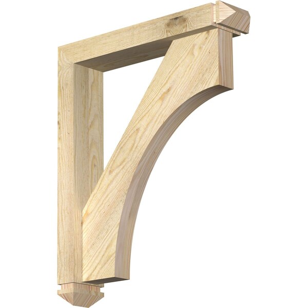 Ekena Millwork Westlake Arts and Crafts Rough Sawn Bracket w/ Offset Brace, Douglas Fir, 4"W x 20"D x 24"H BKT0402X20X24WTL03RDF - main